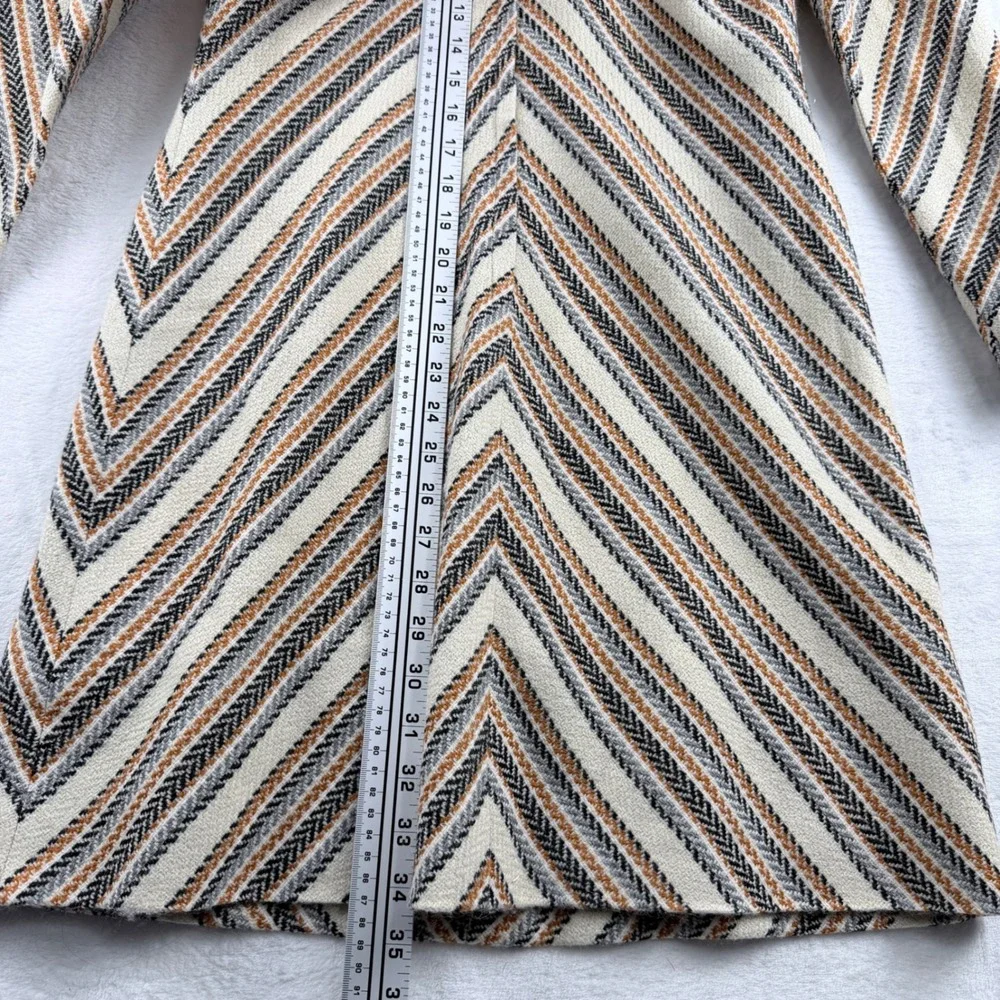 S Eisenberg California Chevron Mock Neck Sweater Dress Retro Boho No Size Tag‎